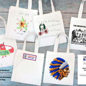 14" x 15" natural colored canvas tote