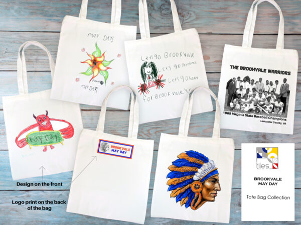 14" x 15" natural colored canvas tote